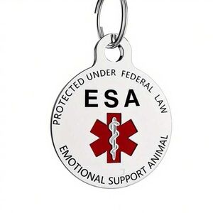 ✨3for$38 New Stainless Steel Silver ESA Service Animal Identification Charm